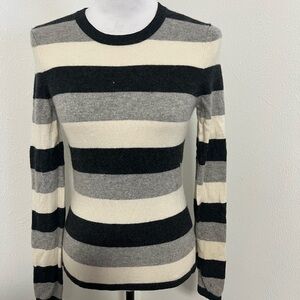 Banana Republic Vintage Women’s 100%Cashmere Striped Sweater Small Flaws See Pic